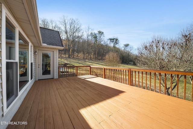 view of wooden terrace