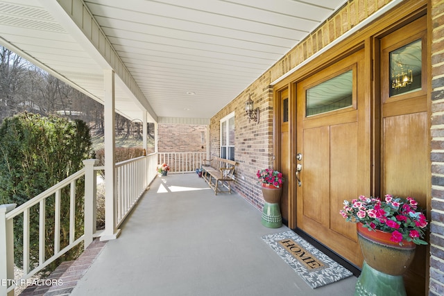 view of patio / terrace with a porch