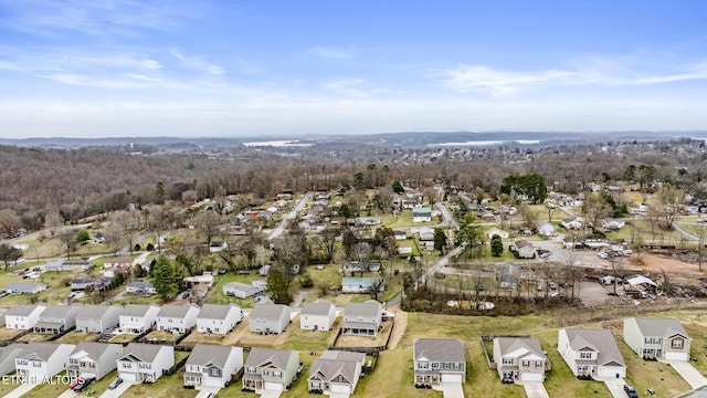 aerial view with a residential view