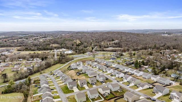 bird's eye view with a residential view