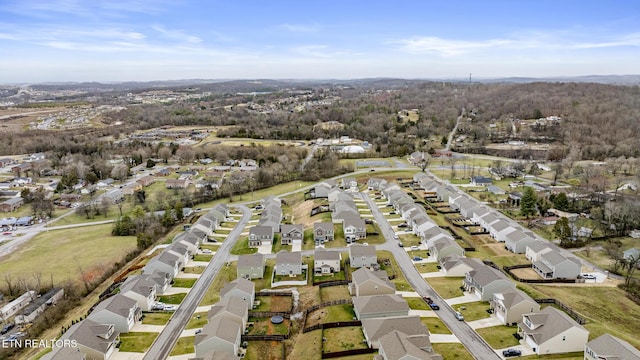 drone / aerial view with a residential view