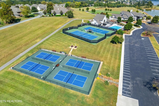 bird's eye view with a residential view