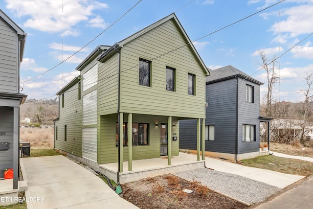 view of front of house with covered porch