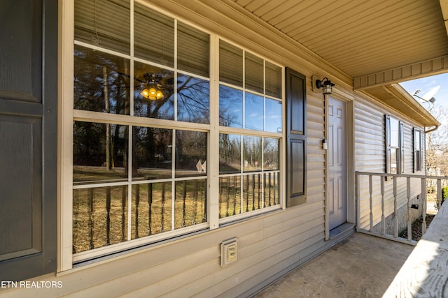 exterior space with a porch