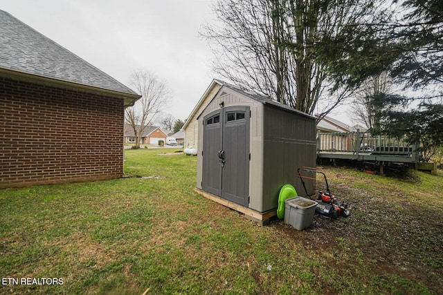 view of shed