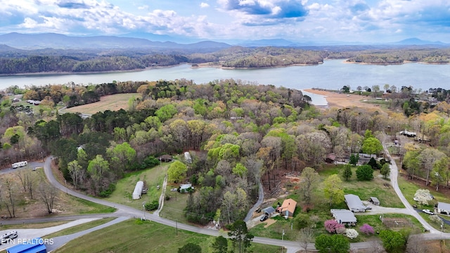 1435 Old Chisholm Trl, Dandridge, TN 37725 - drone / aerial view of a water and mountain view and a forest