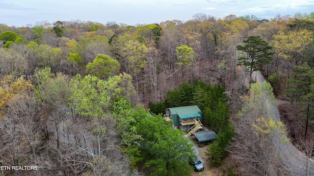 1435 Old Chisholm Trl, Dandridge, TN 37725 - view from above of property with a heavily wooded area