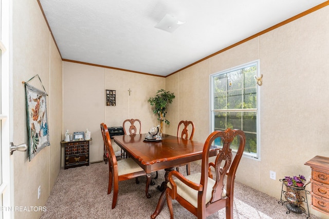 344 Johnson Farm Rd, Maynardville, TN 37807 - carpeted dining space featuring crown molding