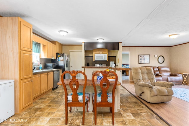 344 Johnson Farm Rd, Maynardville, TN 37807 - dining space featuring ornamental molding and stone finish floor