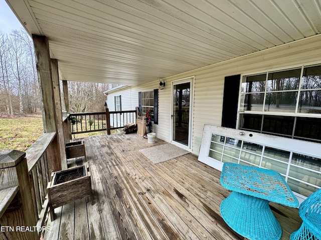 view of wooden deck