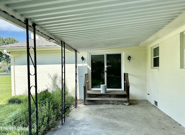 view of patio with entry steps