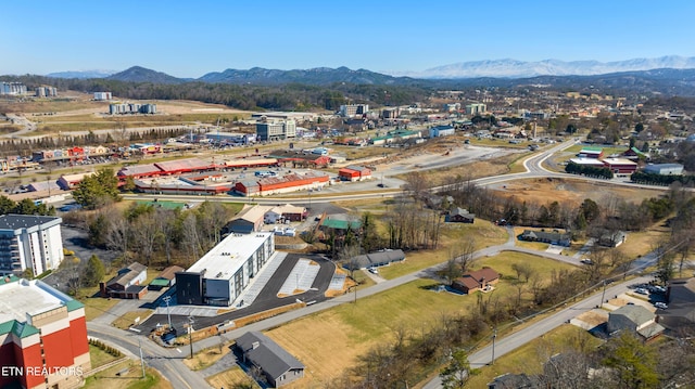 aerial view featuring a mountain view