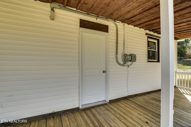 view of wooden deck