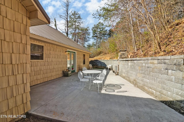 view of patio with outdoor dining space