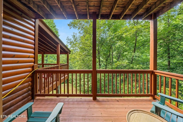 view of wooden terrace