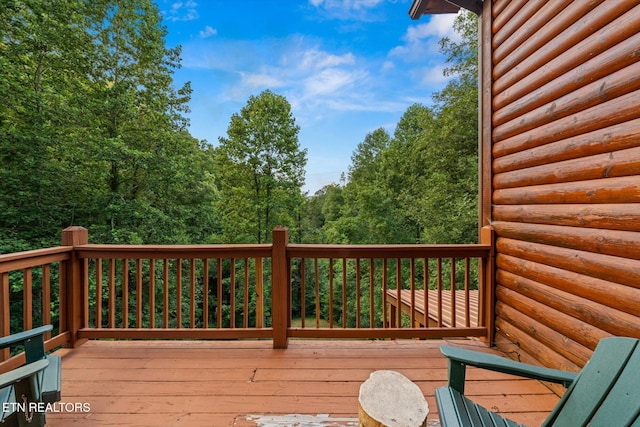 view of wooden deck