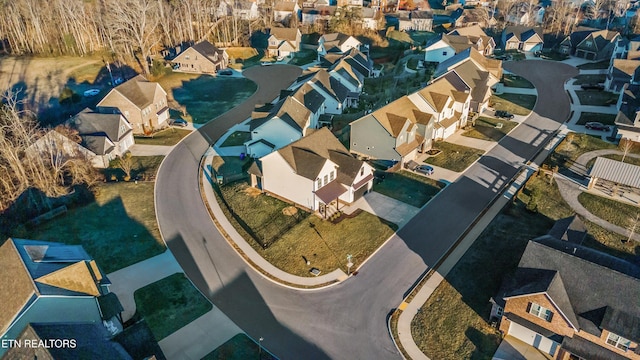 bird's eye view with a residential view