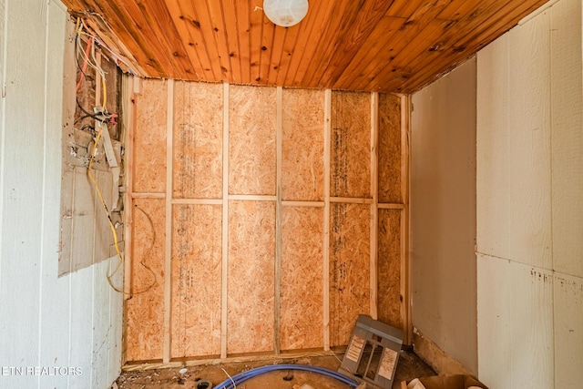 interior details with wooden ceiling