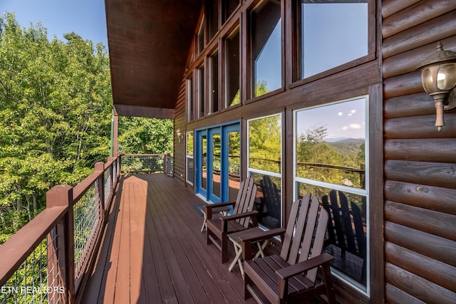 view of wooden deck