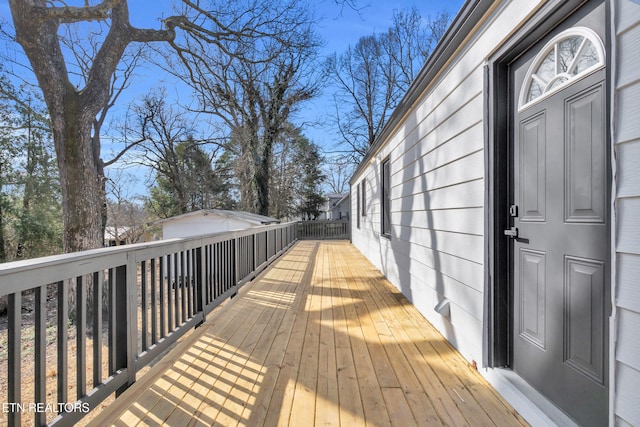 view of wooden deck