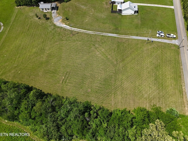 aerial view of sparsely populated area