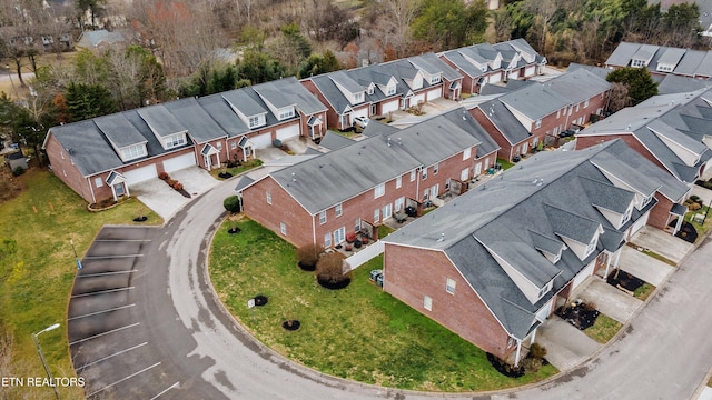 aerial view with a residential view