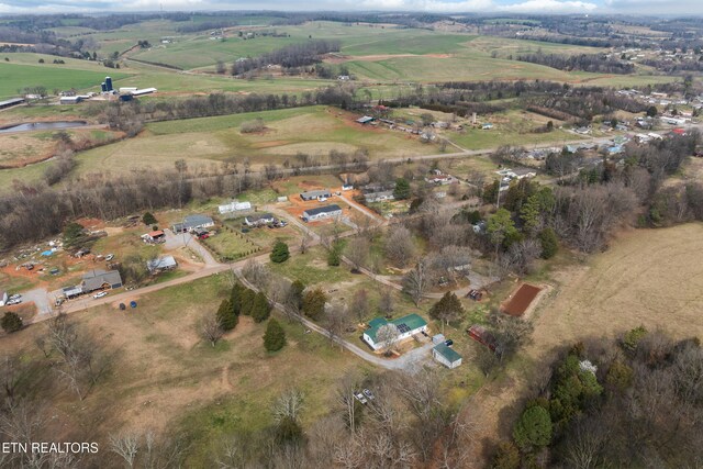 drone / aerial view featuring a rural view