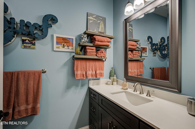 bathroom featuring vanity