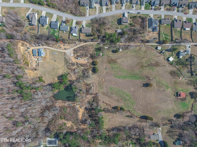 aerial view with a residential view