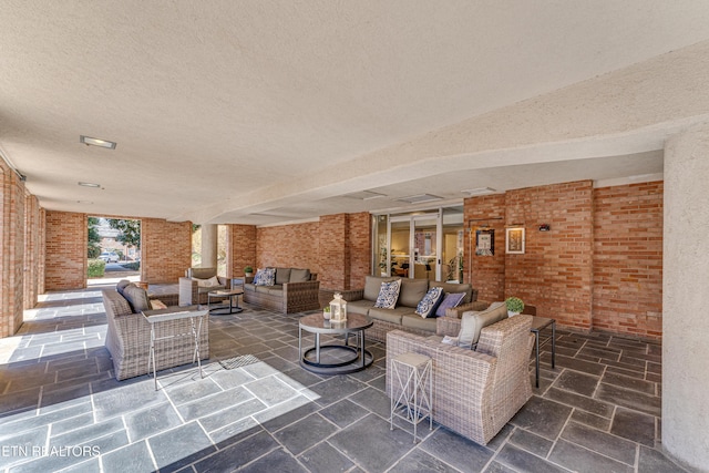 view of patio featuring an outdoor hangout area