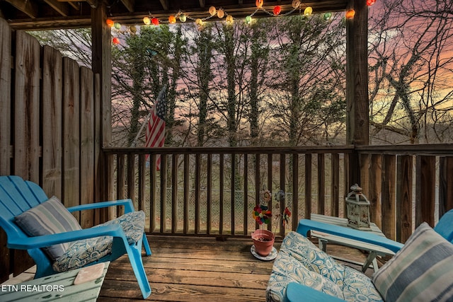 view of wooden terrace