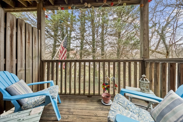 view of wooden deck