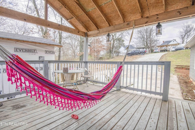 view of wooden deck