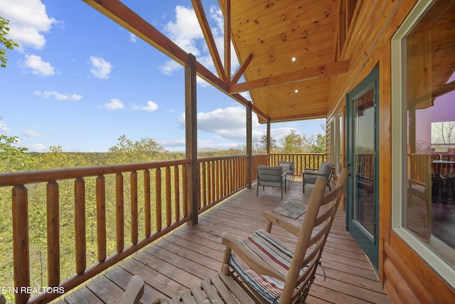 view of wooden terrace