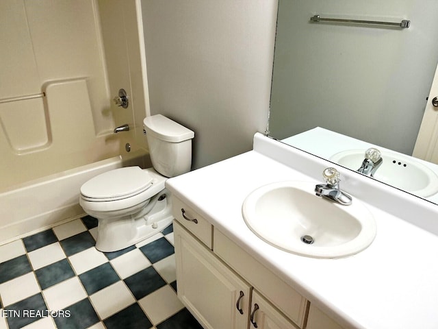 2442 Chastity Way, Knoxville, TN 37909 - full bathroom with vanity, tile patterned floors, bathing tub / shower combination, and toilet