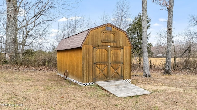 view of shed