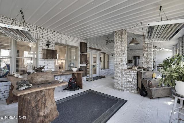 view of patio / terrace featuring a ceiling fan