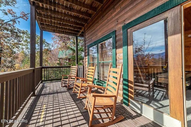 view of wooden deck