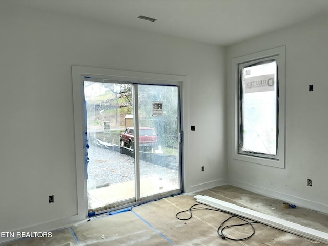 entryway with baseboards