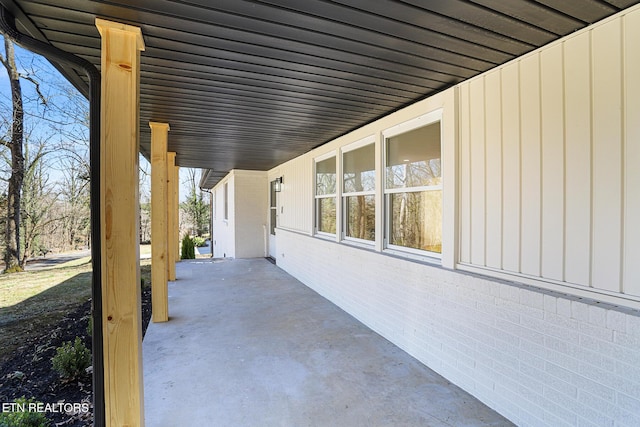 view of patio with a porch