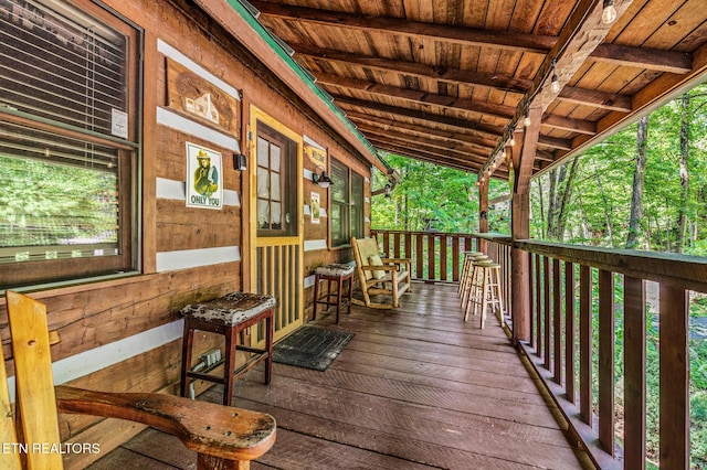 view of wooden terrace