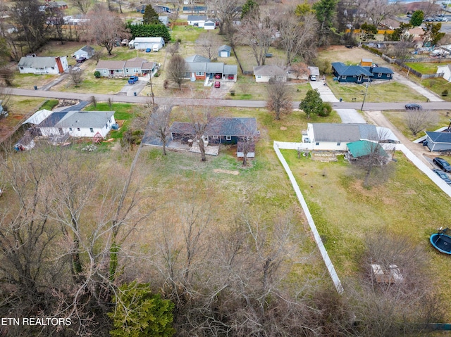 aerial view with a residential view