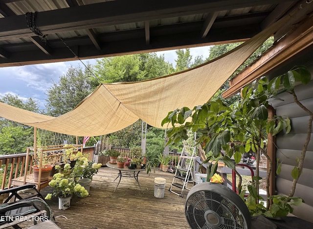 view of wooden deck