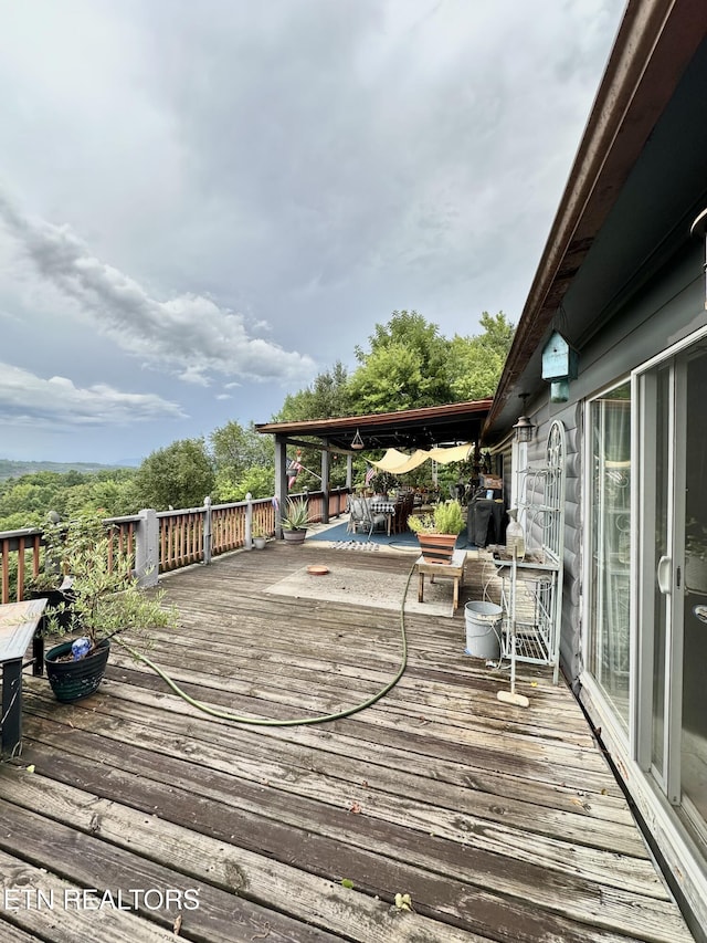 view of wooden deck