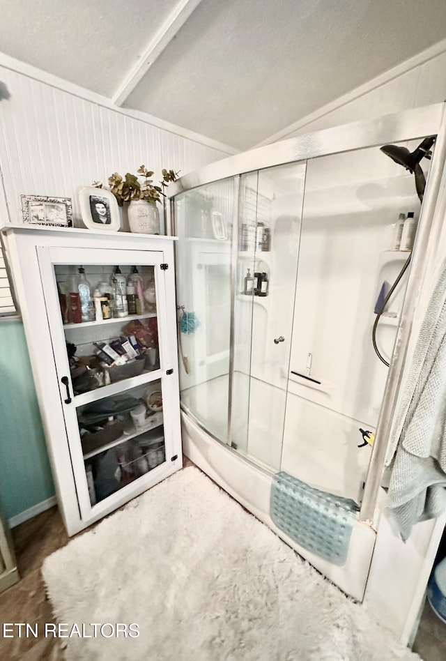 bathroom with an enclosed shower