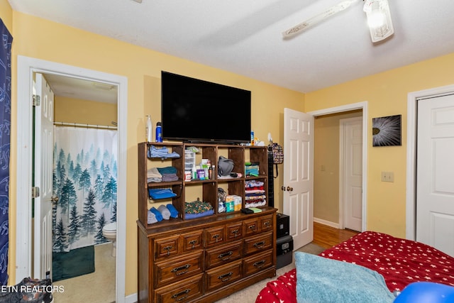 bedroom with connected bathroom