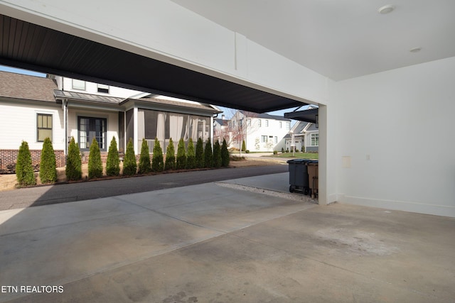 exterior space with metal roof and a standing seam roof