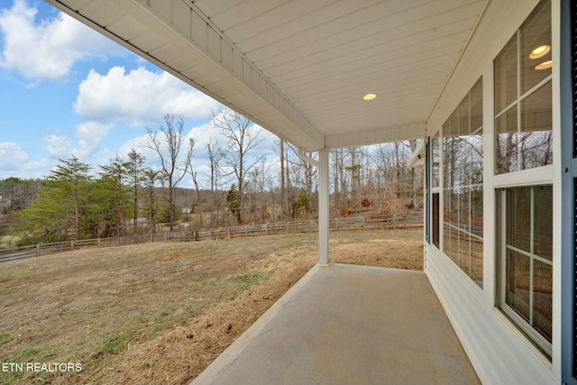 view of patio with fence