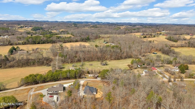 bird's eye view with a rural view