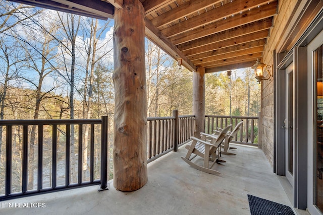 view of balcony